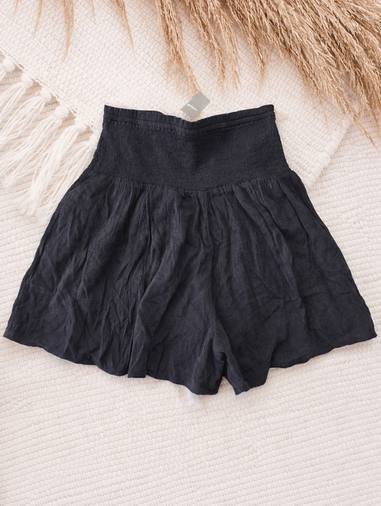 aerie Pants - NWT Aerie Black High-Waist Linen Flowy Shorts Size S